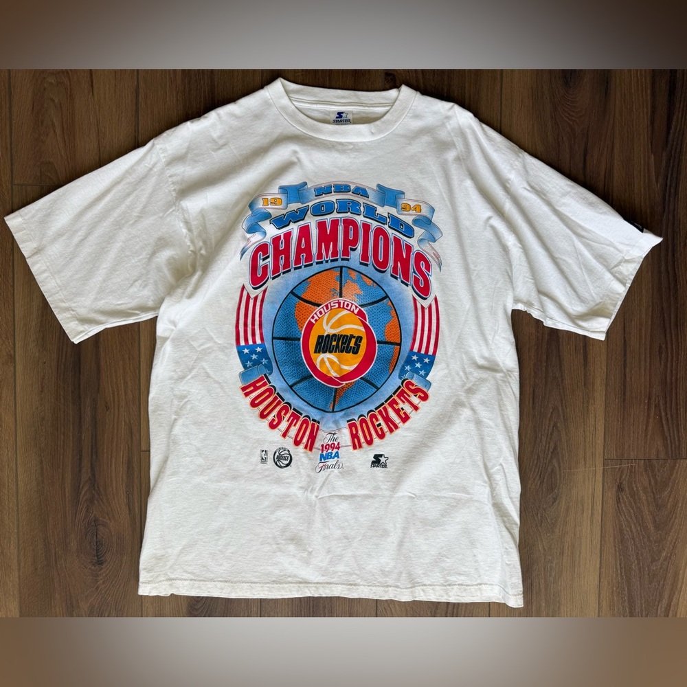 Vintage‎ Houston Rockets XL Made In USA Single Stitch  Champions 1994 Finals
